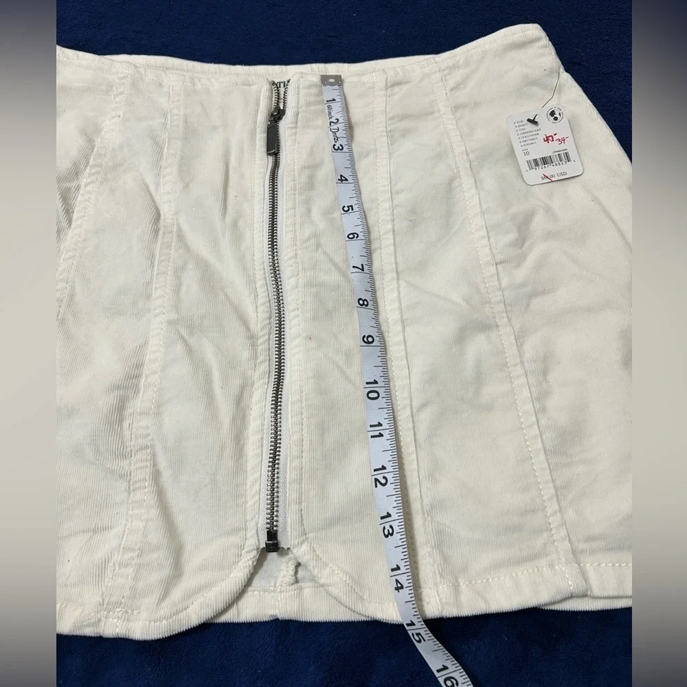 We The Free (Free People ) Ivory Zippered Skirt